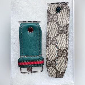 Brand new never worn Spark*l Upcycled Gucci Apple watch band. 38/40/41 adapters